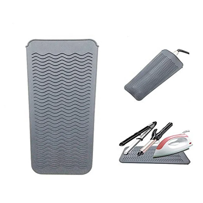 Silicone Heat Resistant Travel Mat Pouch for Hair Straightener, Flat Iron