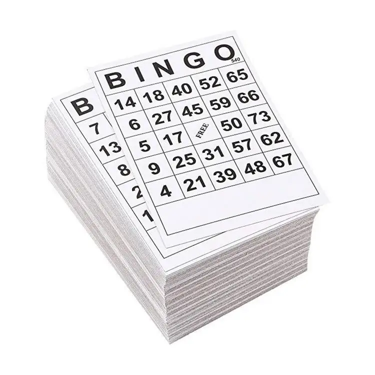 
Fun Card Game Classic Bingo Paper Card Sheets for Kids Adults Classic Bingo Cards entertainment games 