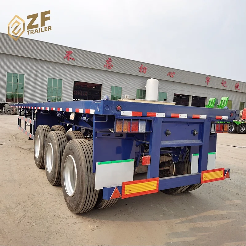 ZW trailer  quality 40ft tri-axle container skeleton semitrailer in truck semi trailer
