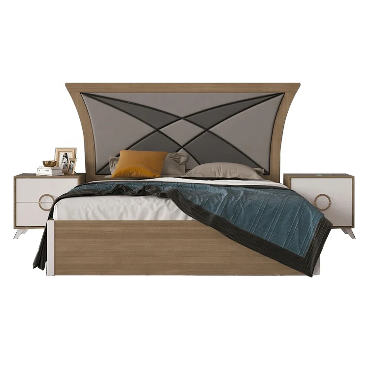 
Factory Price Modern Double / Single Size Wooden MDF Storage Bed For Home 