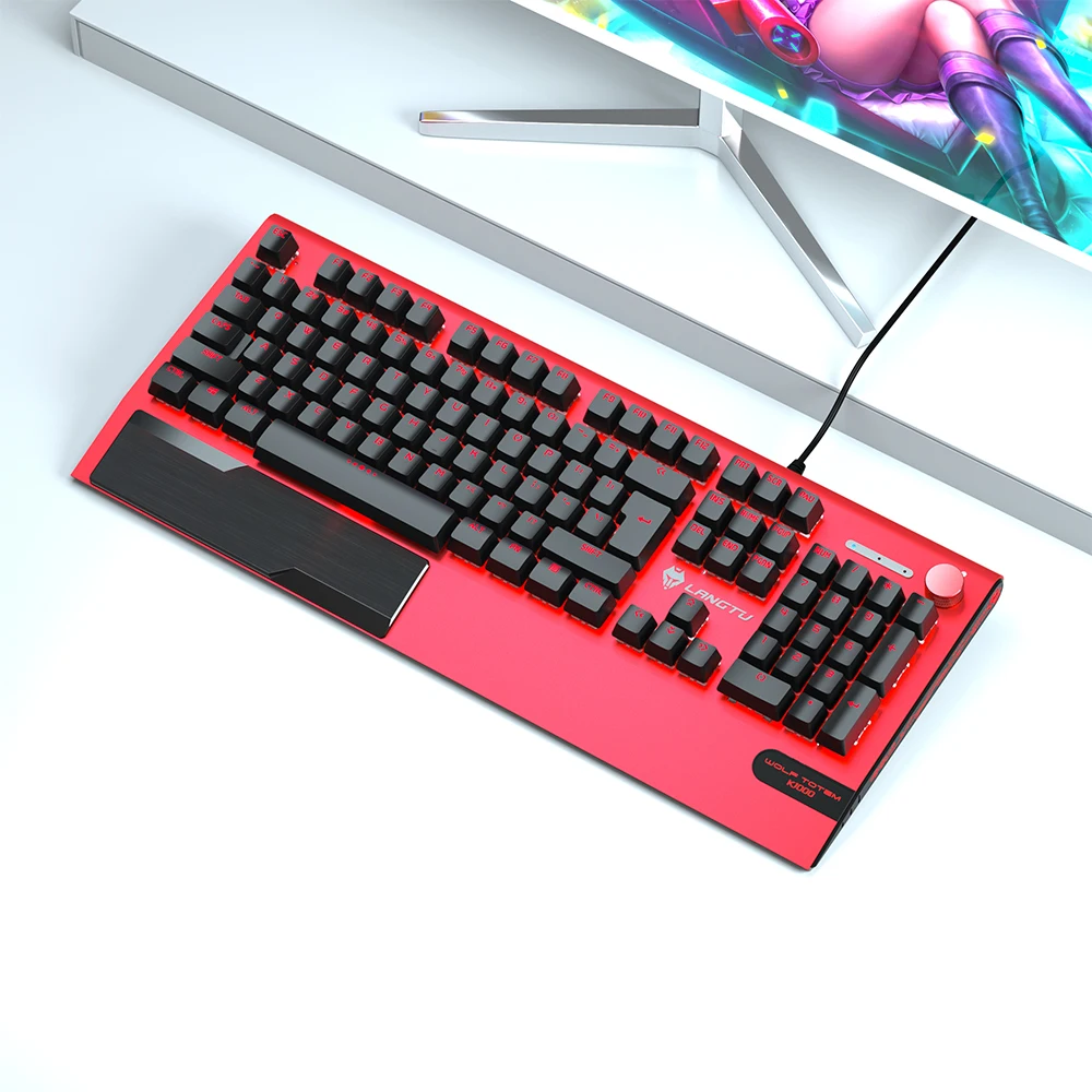 Механическая игровая клавиатура и мышь комбинированная с RGB-подсветкой 104 клавиш для ПК игрового