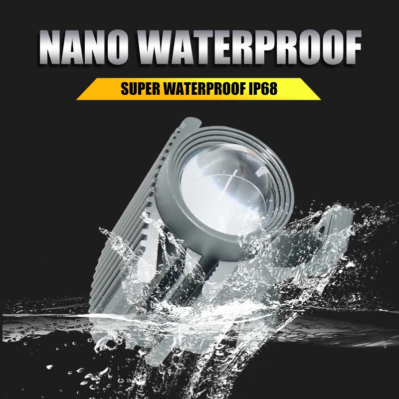 Dual Color Motorcycle Led Headlamp Headlight Hi Lo Beam Mini Driving Light Spot Auxiliary Motorcycle Led Light