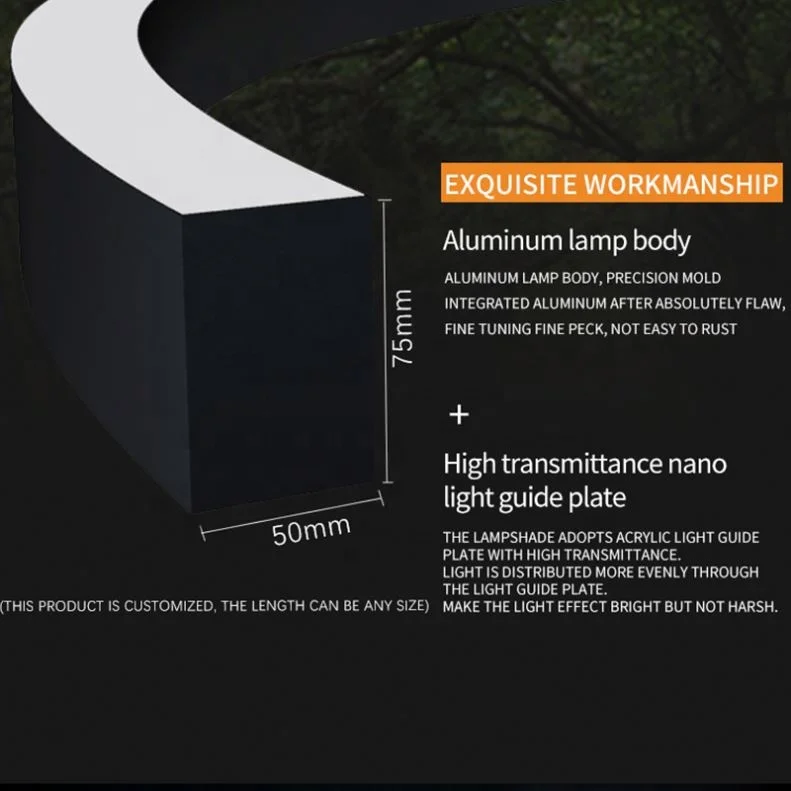 2022 New Modern Restaurant Indoor Kitchen Linear Curve Aluminum Gold LED Chandelier Pendant Hanging Light