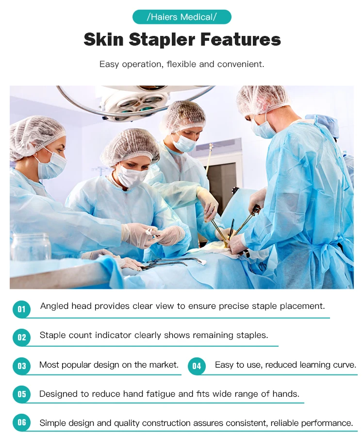 skin stapler and surgical staples