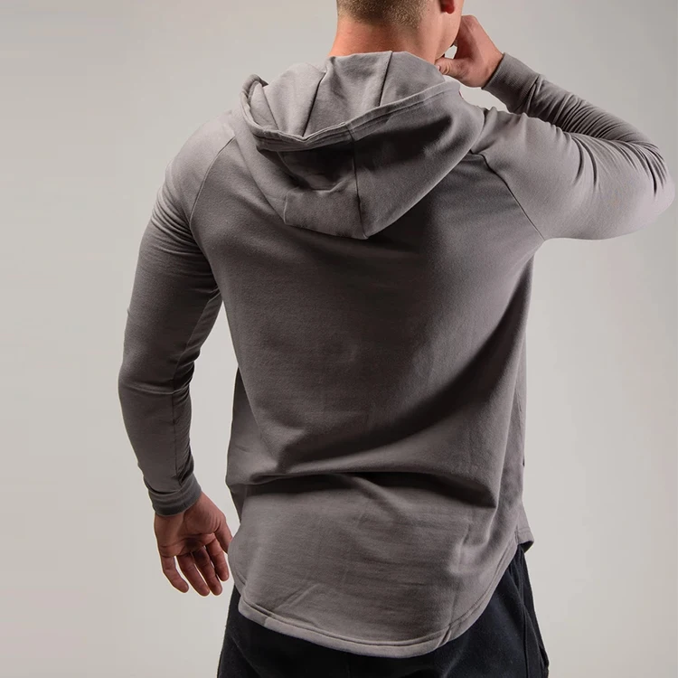 Fashion Style Lightweight Softness Fleece Hoodie Dovetail Details Pullover V Neck Mens Gym Hoodies