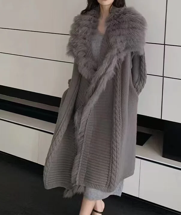 customized streetwear high fashion Cashmere Wool Blended  outerwear Luxury  Women Long real woolen coats