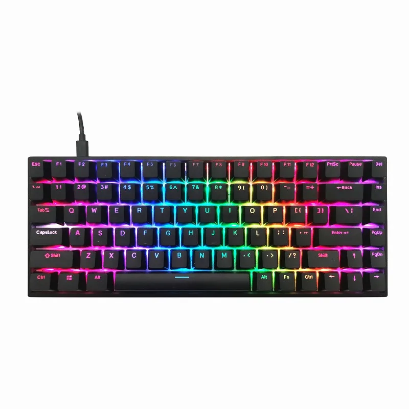 Wholesale 84key Rgb keyboard gaming mechanical Custom keyboard switch white mechanical keyboard oem for laptop