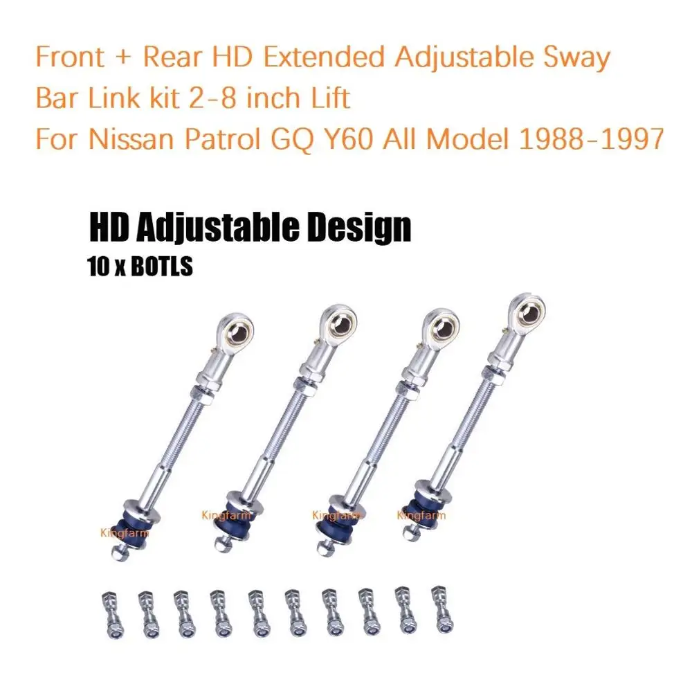 Тяжелая Расширенная Регулируемая Задняя тяга для подъема Nissan патруль GQ Y60, все модели 2-8, подъем 1988-1997