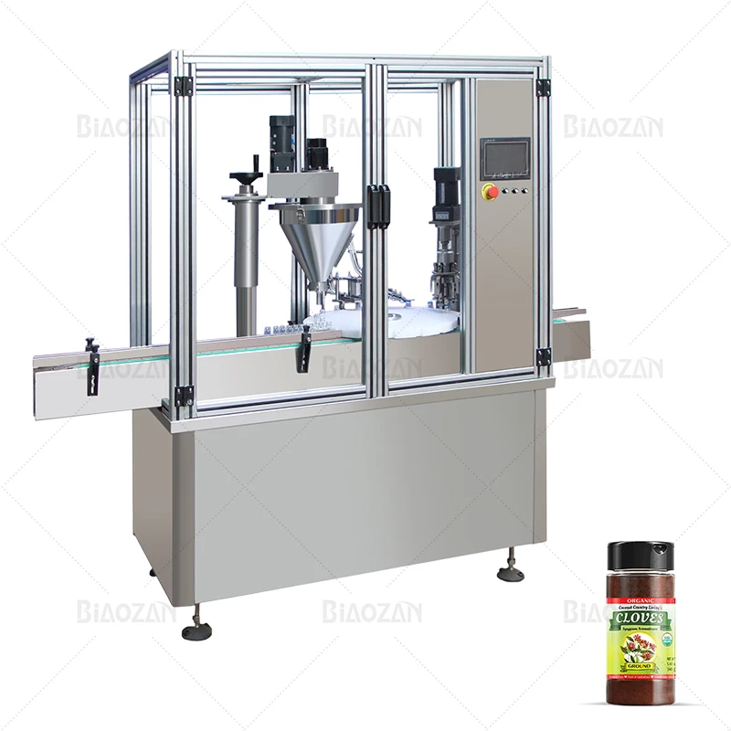 Машина для наполнения и закупорки стеклянных банок, автоматическое кухонное оборудование для наполнения приправ