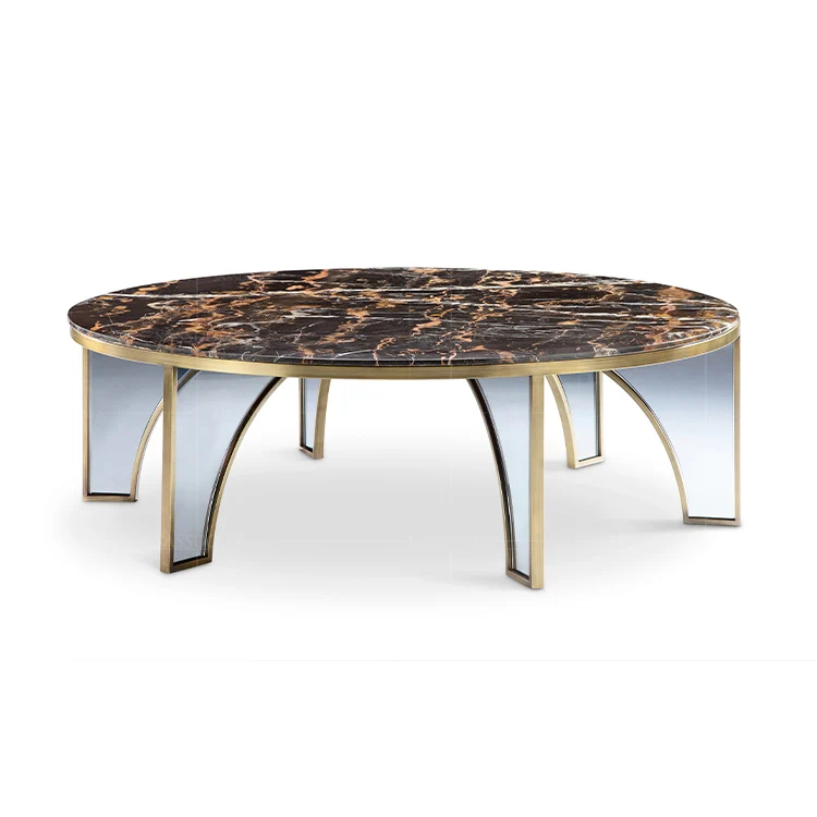 SASSUOLO Italian oval marble coffee table luxury centre table post-modern corner table designs