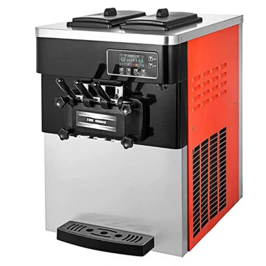 hot sale 2 1 mixed commercial automatic softy ice cream machine with 3 flavors beater