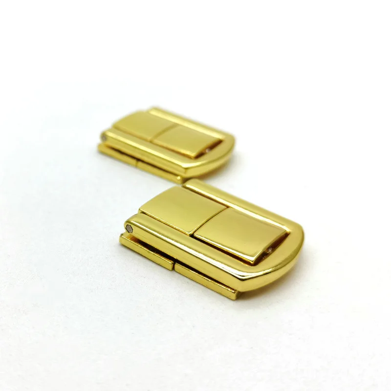 Wholesale fashion lock manufacturer gold zinc alloy metal wooden jewelry box hardware accessories latch lock