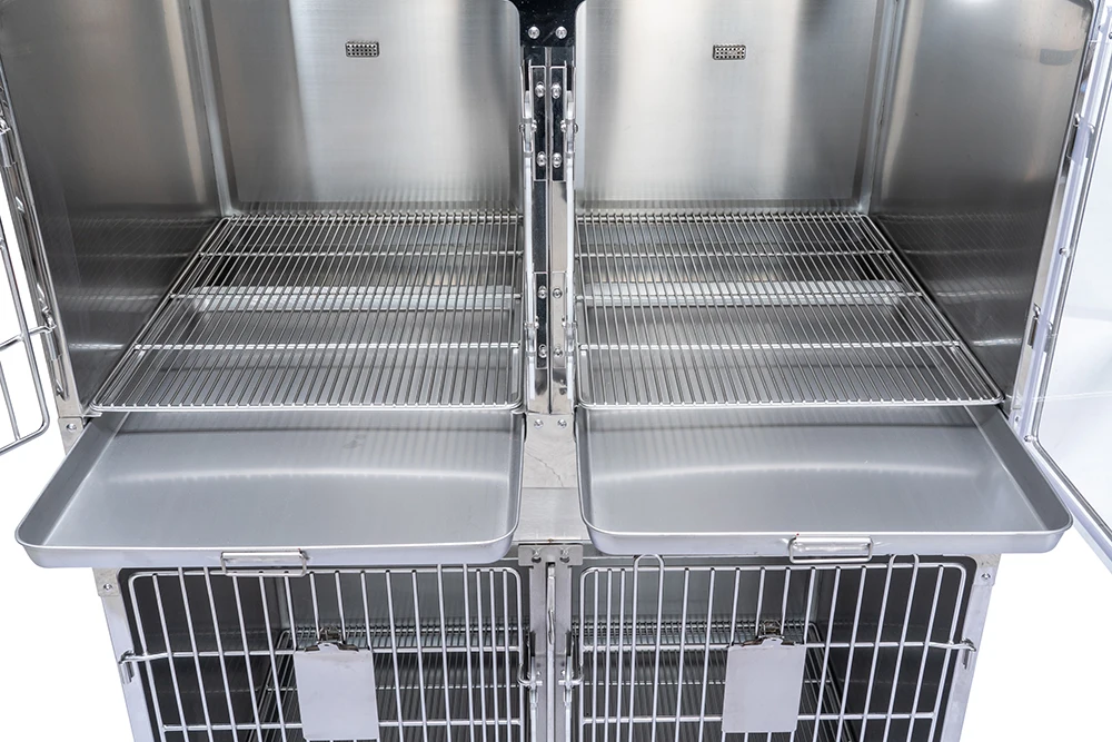 Pet Hospital Inpatient Oxygen Chamber Cage Hot Sale Veterinary Stainless Steel Pet Cages Pet CageStainless Steel