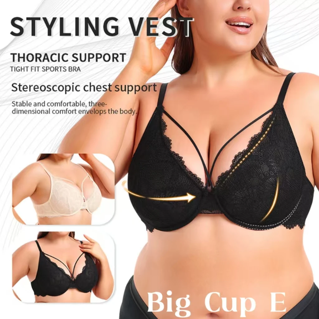 ultra thin underwire sexy lace women plus size bra for women
