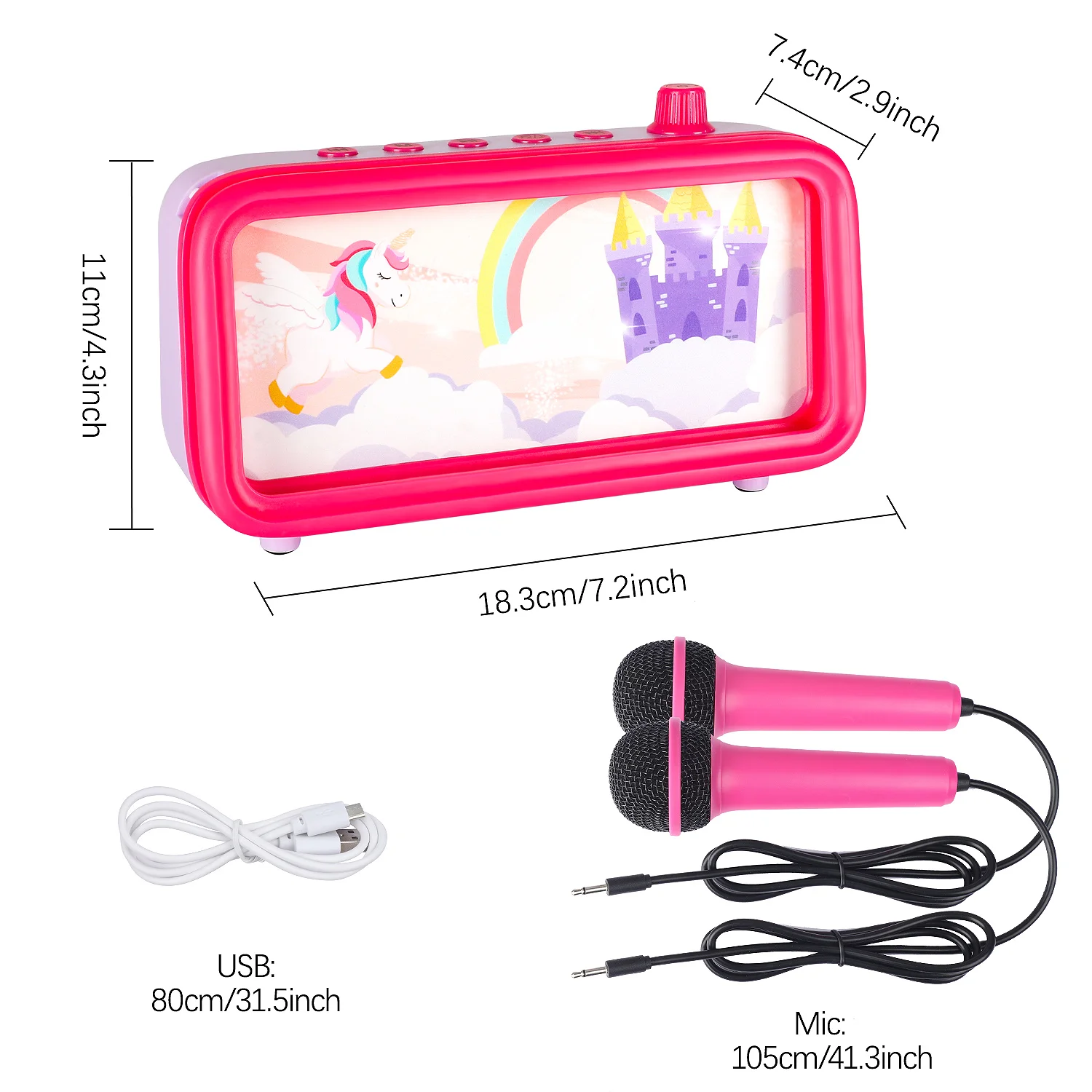 Oem караоке Набор аккумуляторная КТВ дети пение караоке двойные микрофоны беспроводной портативный синий зуб Игрушки Музыкальные инструменты