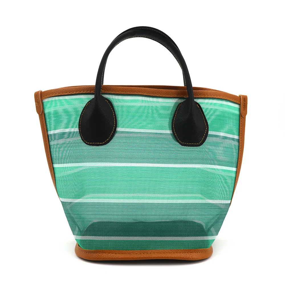 Taiwan hot grand mom buy vegetables handbag keychain coin purse retro woven bag fishing net vegetable basket pendant