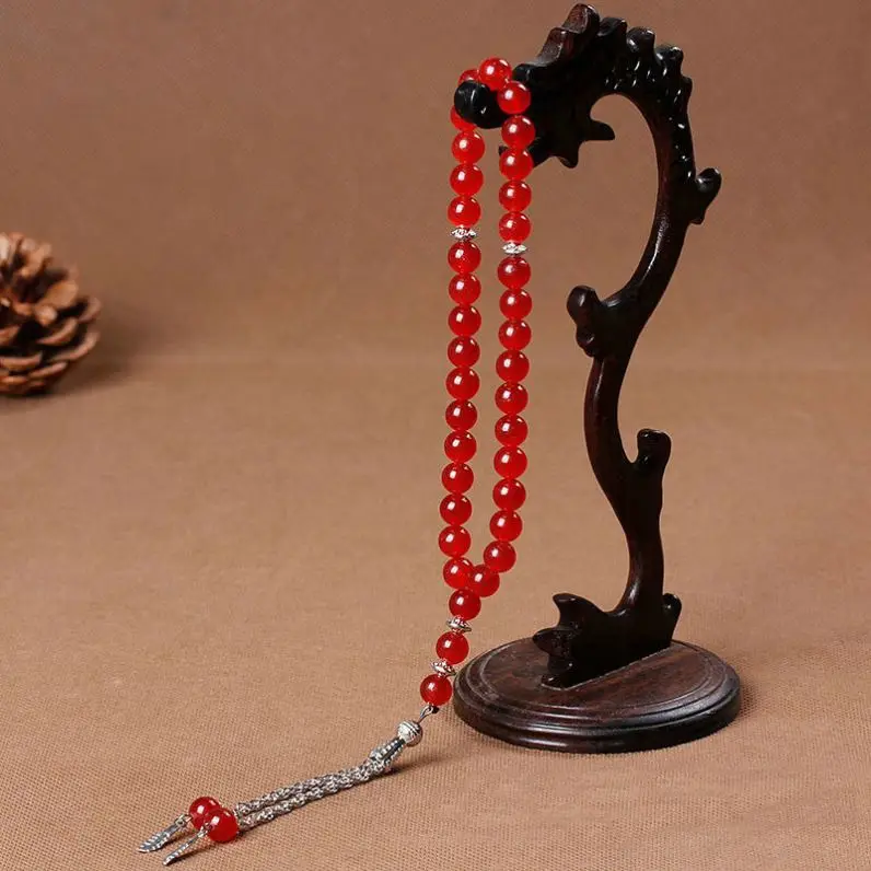 Natural Stone Bracelet 33 Prayer Bead Islamic Muslim Tasbih Allah Rosary Meditation chains Beaded Bracelet for Men Women jewelry