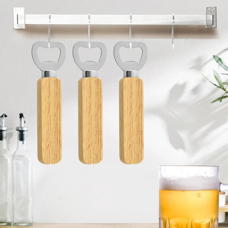 Wholesale Wooden Handle Bulk Bottle Opener Cheap Wood Beer Bottle Opener With Logo
