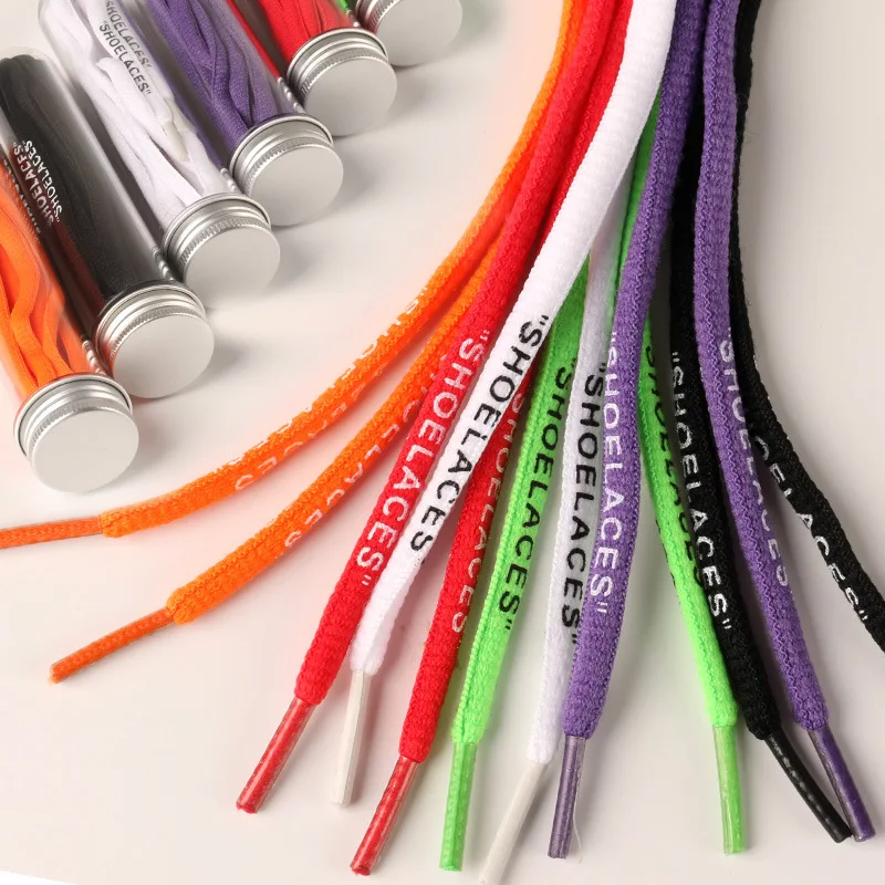 2019 Bulk Custom Logo Types  Plastic Tips Oval Printed Shoelaces for Sneakers