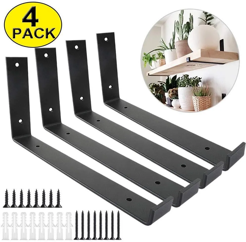 High Quality Metal Sheet Farbrication Shelf Bracket Rack Iron Right Steel Wall Mounted Brackets Floating Shelves Bracket