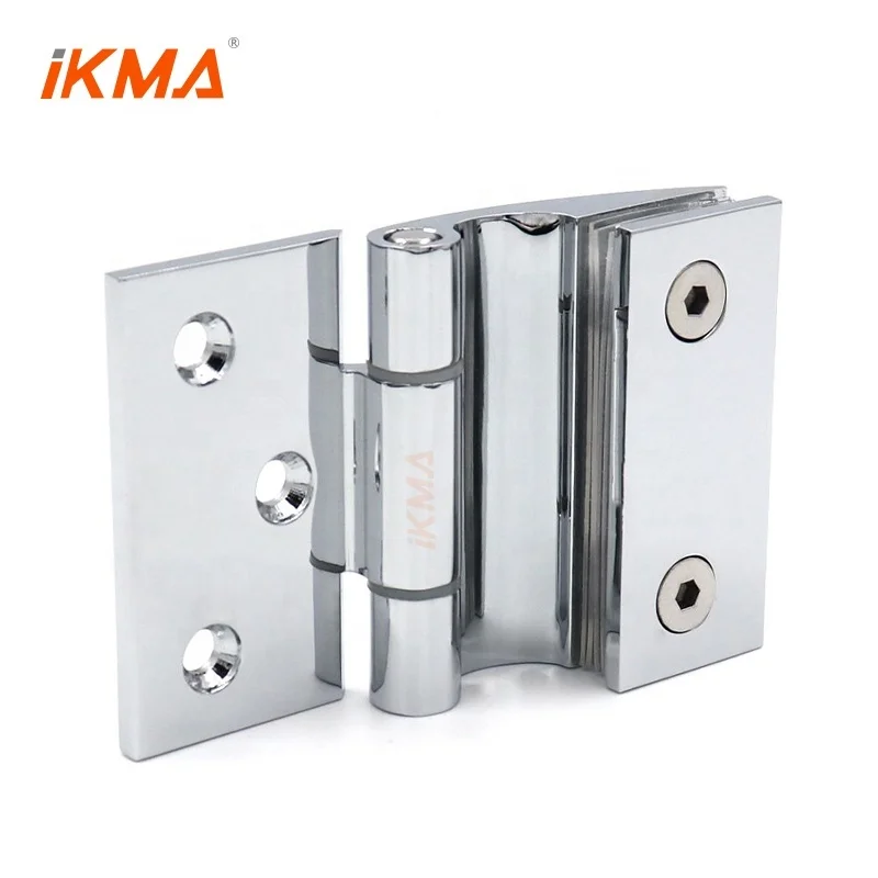 without spring 90 degree shower glass to wall inward opening pivot door concealed hinge