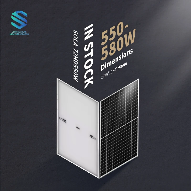 SOLA 530W 535W 540W 545W 550W Solar Panel Cells 182Mm Monocrystalline 550 watt Bifacial PERC mono BIPV 550w solar panel