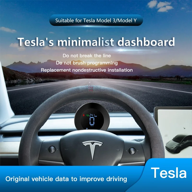 4.3 inch LCD cluster instrument panel car decoration dashboard for Tesla Model Y/Model 3