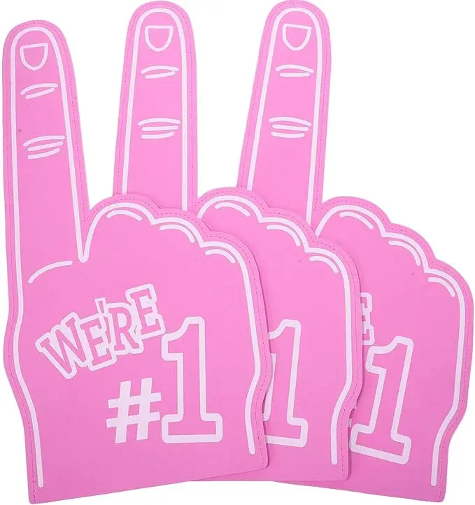 10pcs Cheering Clapper Decor Bulk Gloves Exercise Gloves Foam Hand Soccer Party Decor Sports Cheer Prop Pointer Finger