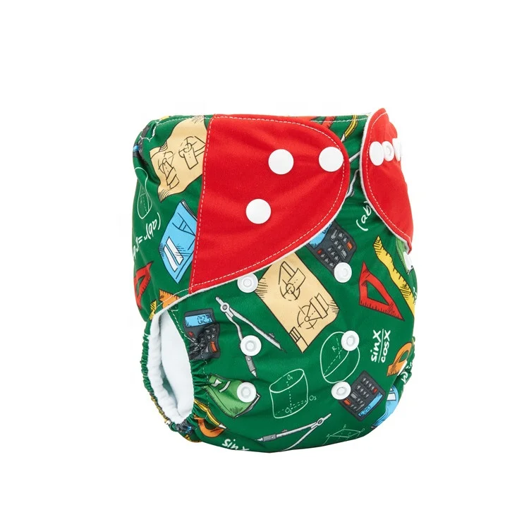 New Top Sale Reusable  Waterproof PUL Newborn Nappies Eco-Friendly Double Row Snap Baby Cloth Diapers