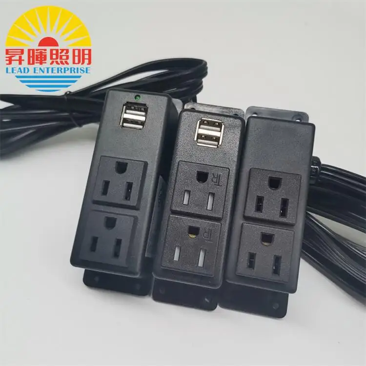 Recessed Desk USB Outlet Socket Embedded in Furniture power outlet luxury Side Table