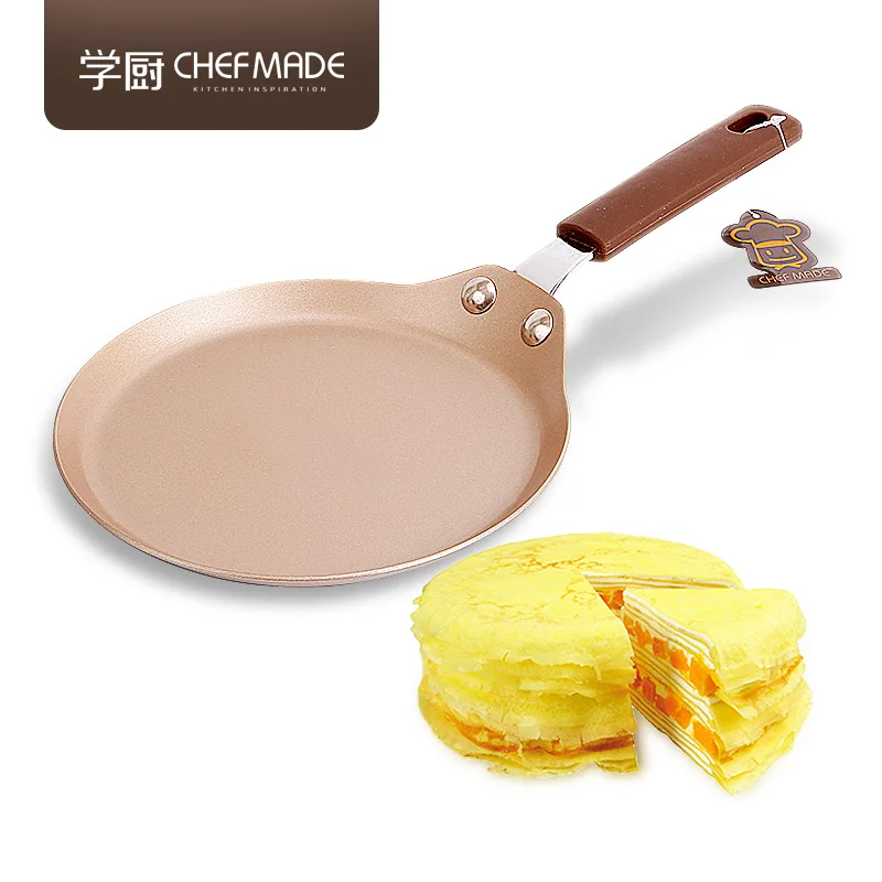 
CHEFMADE Kitchen Dedicated 6 Inch Crepe Pan Carbon Steel Non Stick Frying Pan 