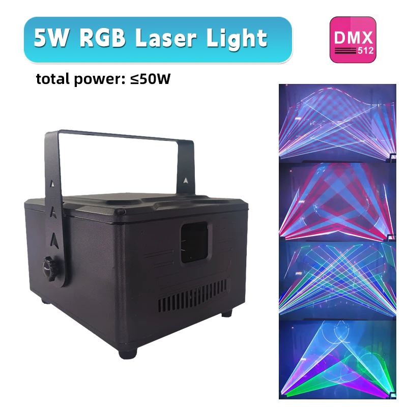 5 Вт RGBW трехмерный анимированный DJ Disco Party лазерный источник света DMX512/DMX управляемый