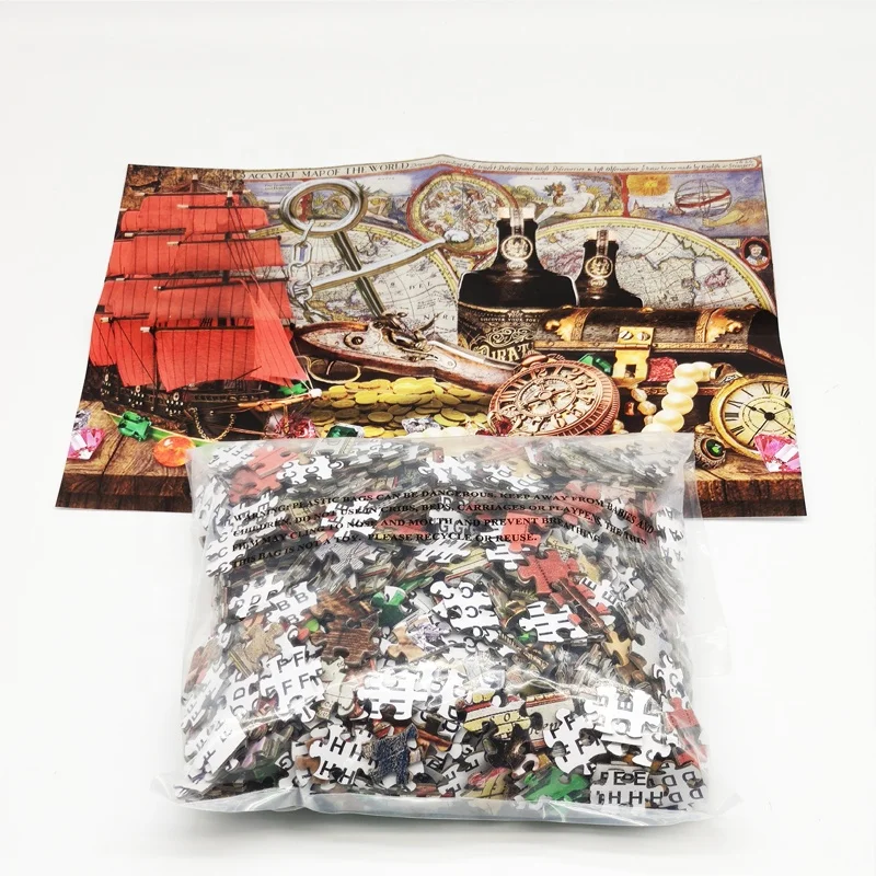 Free Samples Custom OEM Beautiful Artwork Jigsaw Puzzle 1000 piece Cardboard For Adult Puzzle