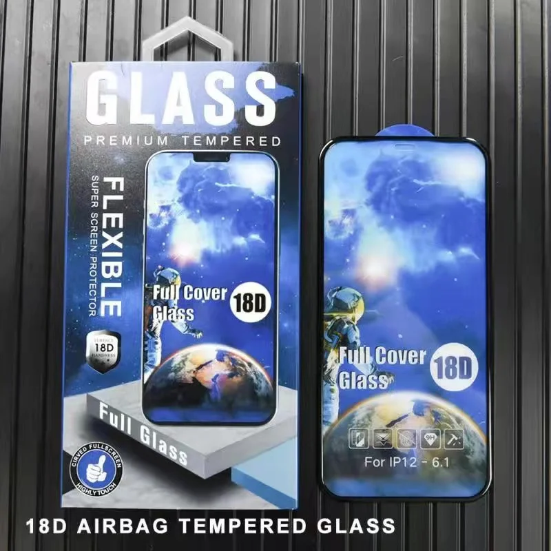 Luxury 18D Airbag Full Glue Glass Film 9H Tempered Glass Screen Protector For iPhone 13 Pro max 13/13 Pro 13 mini