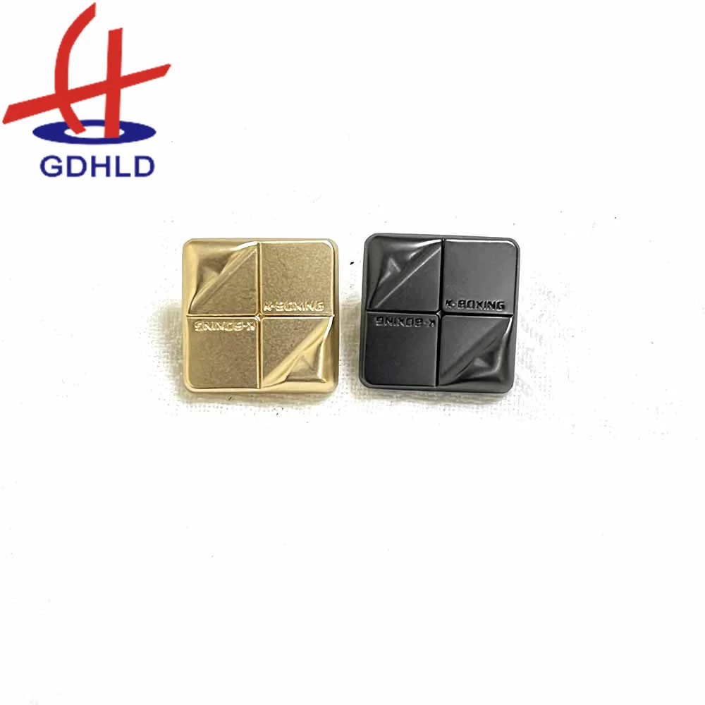 Hot selling new custom logo square and round buttons for clothes alloy snap button