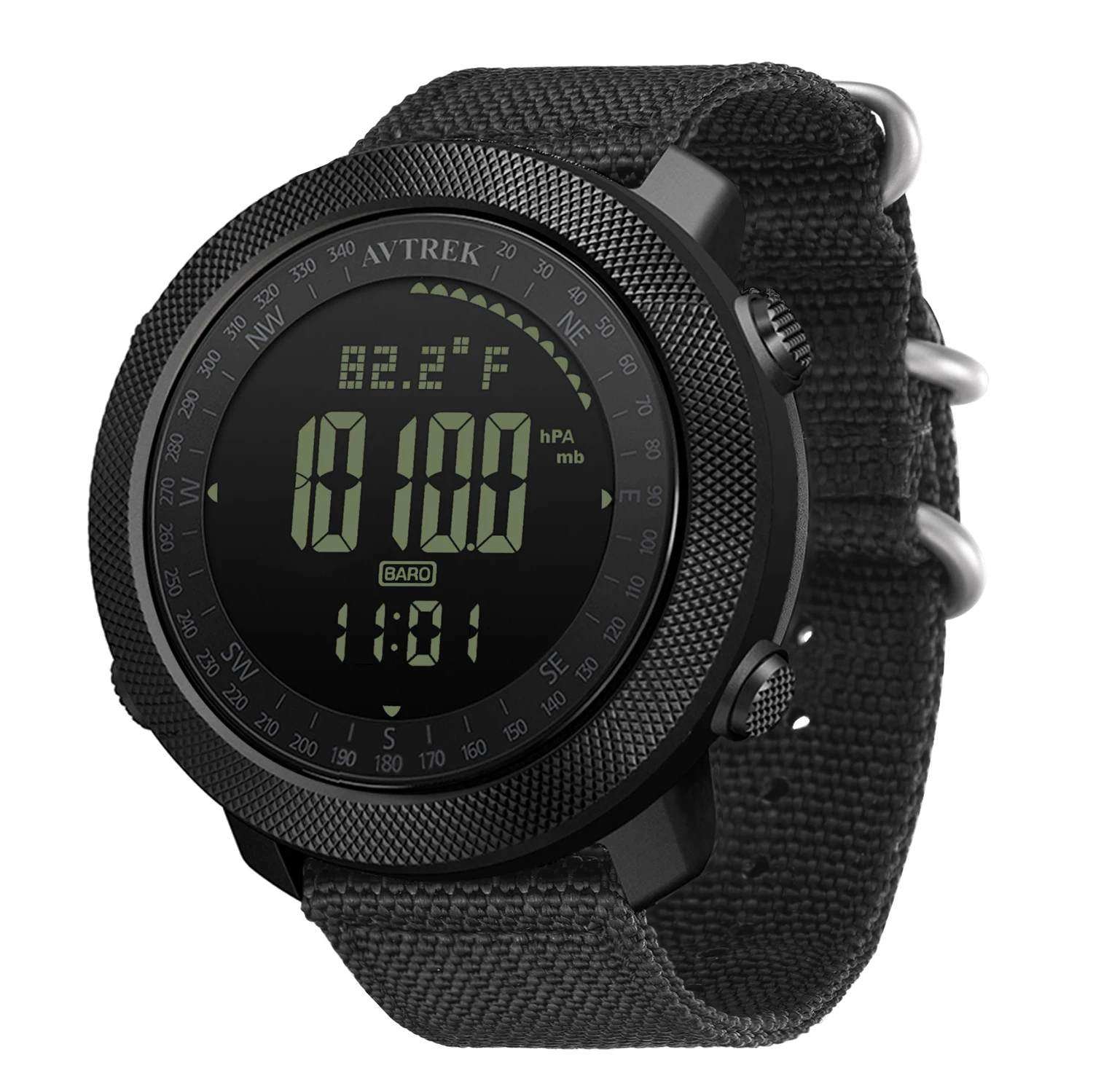 Цифровые водонепроницаемые спортивные часы AVTREK Compass, часы с шагомером, высотомером, барометром, термометром, военные тактические часы