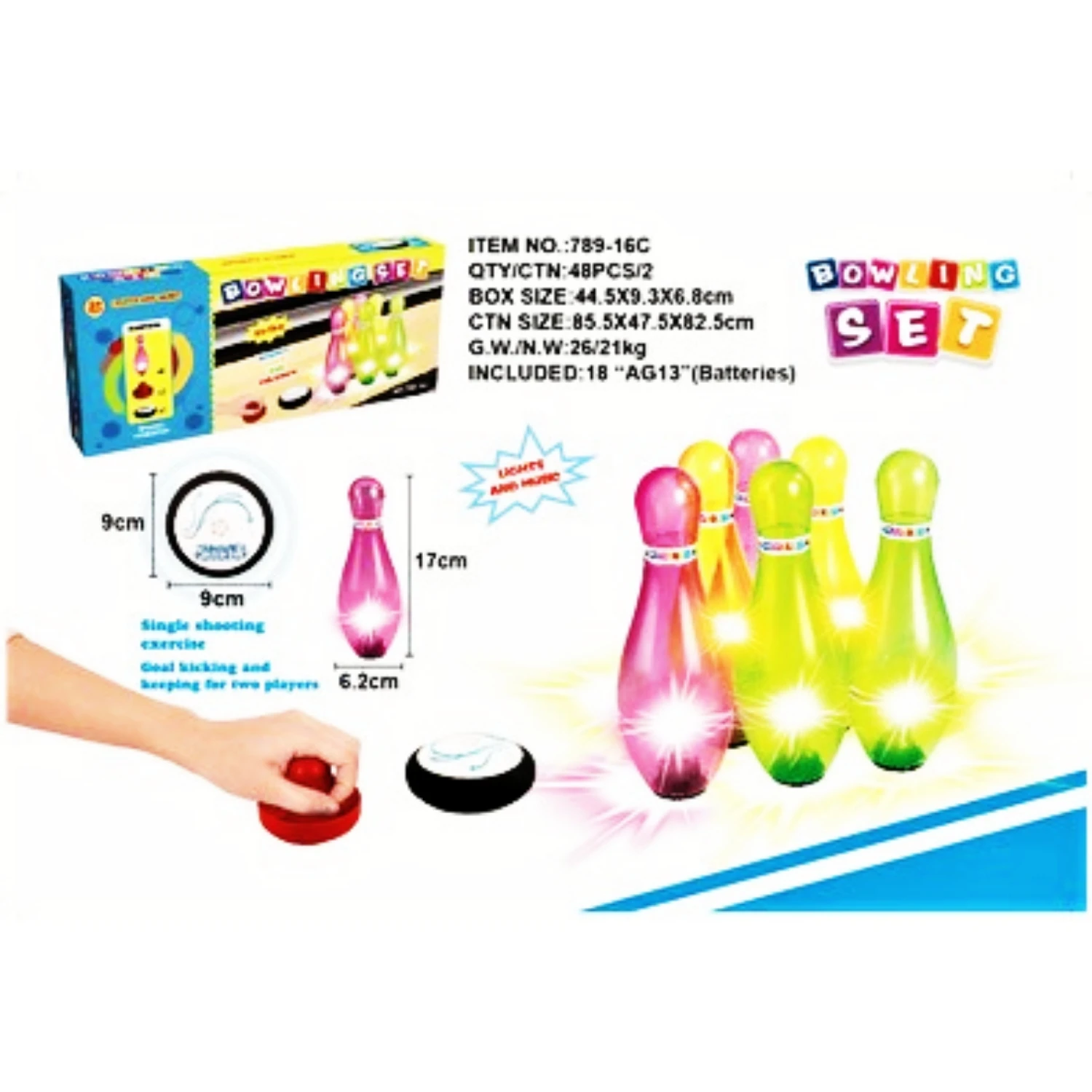 Light up bowling ball sport toy play bowling ball game toys for kids