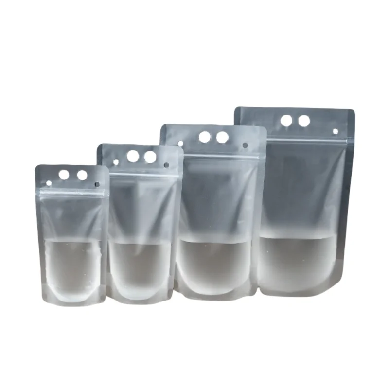10oz/12oz/16oz/18oz plastic packaging transparent clear liquid water juice drink pouches squeeze spout pouch bag with spout