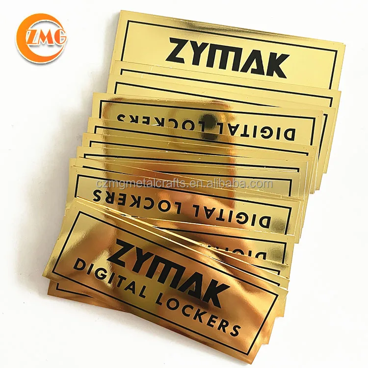Best Selling High Quality Customized Cheap Adhesive Golden Metal Plates With Personalized Logo