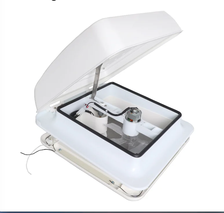 car Window part 12 v 3.6W manual Smoked Exhaust Heat Anti-UV Air Vent cooling ventilation Roof Vent Fan for  Caravan Motorhome