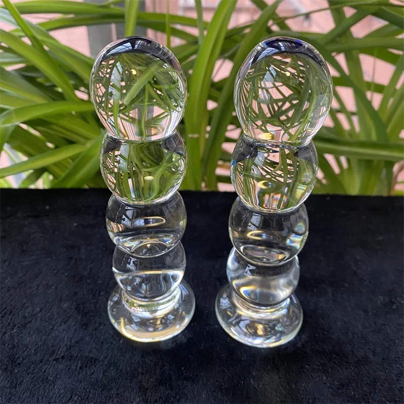 Glass Dildo Glass Pleasure Wand Sex Toys Anal Plug Crystal Massage Wands With Double Plug