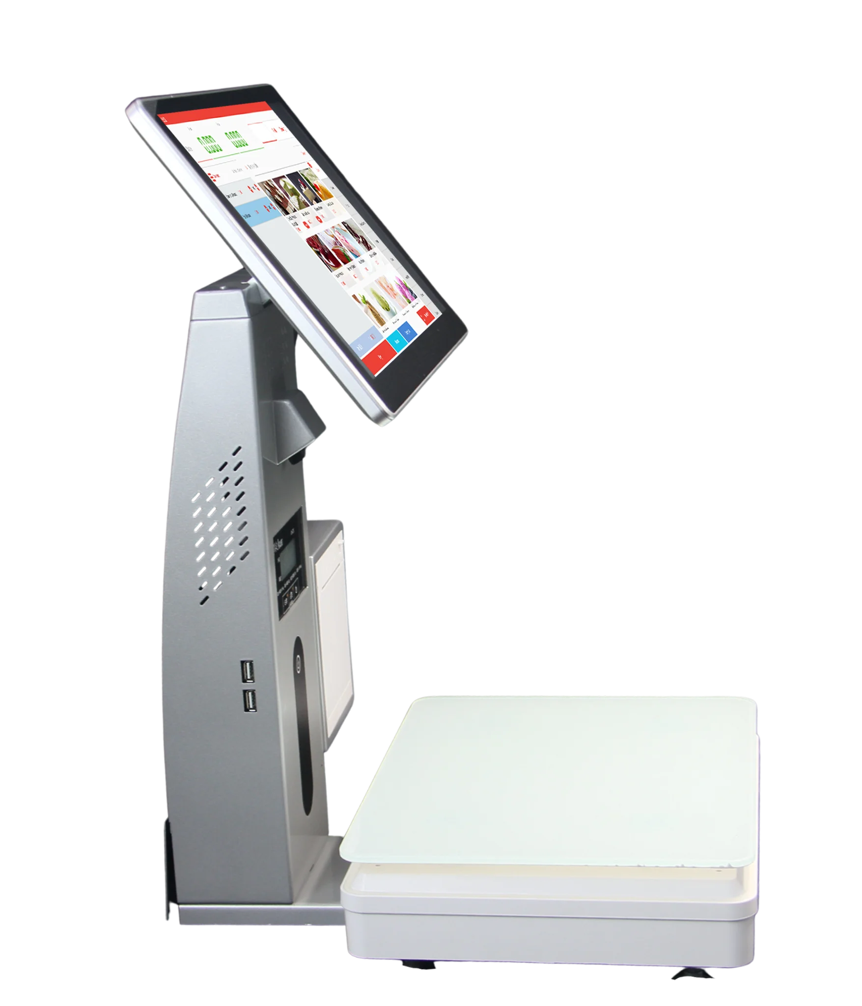 Кассовый аппарат POS-системы с машинами для взвешивания и кассовый облачным онлайн-программным обеспечением Android розничной торговли