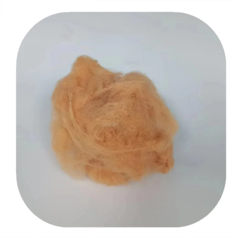 Yellow  6D*65mm PES  Polyester Staple  Flocking Fiber