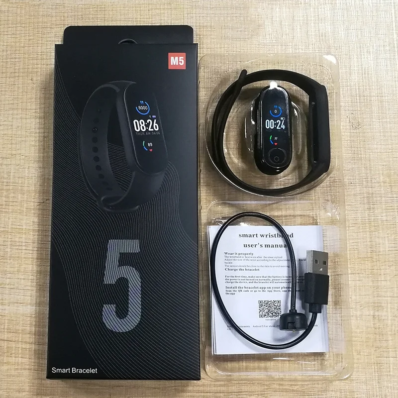 M5 Band 5 Fitness Tracker M6 Band 6 Heart Rate Blood Pressure Band Fitness Tracker Smart Bracelet M4 M5 smart watch