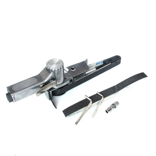 @15000rpm 20mm*5200mm mini handled polishing tool air belt grinding grinder sander with air hose fitting connector plug