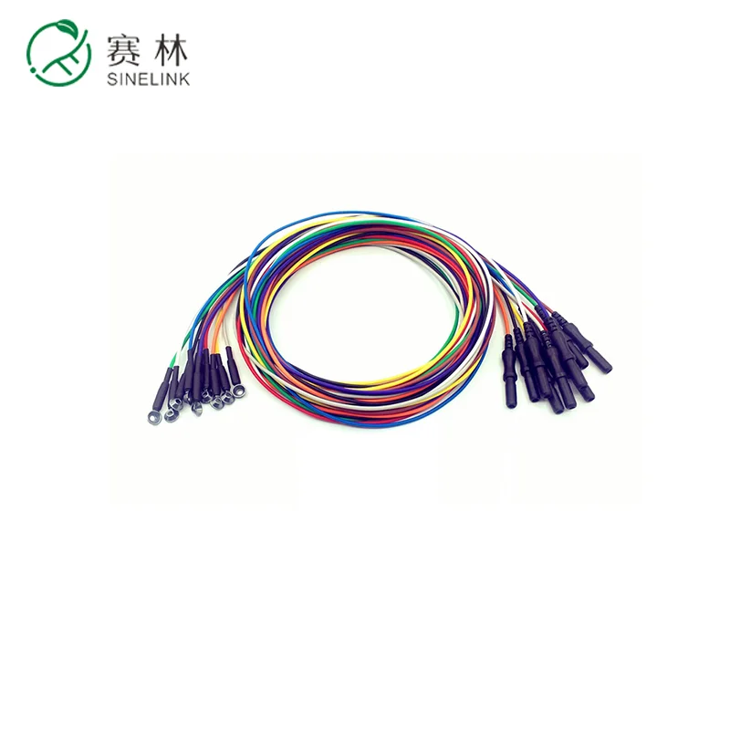 
EEG medical equipment electrode Children and adult cup silver chloride plated copper eeg cup electrode cable 