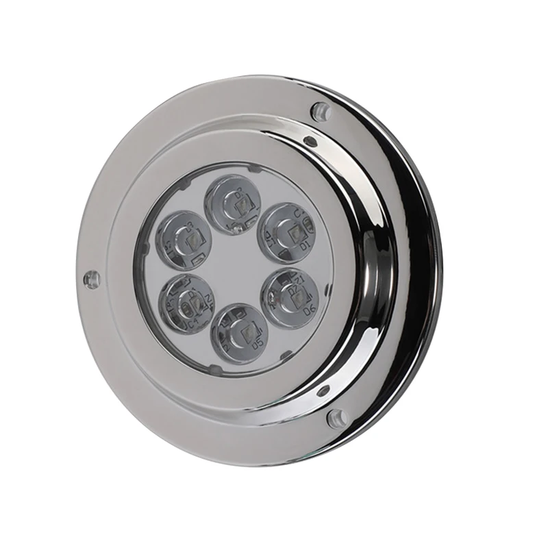 3w White/blue Led Underwater Boat Marine Transom Lights 316 Stainless Steel surface mount Led Celling Light