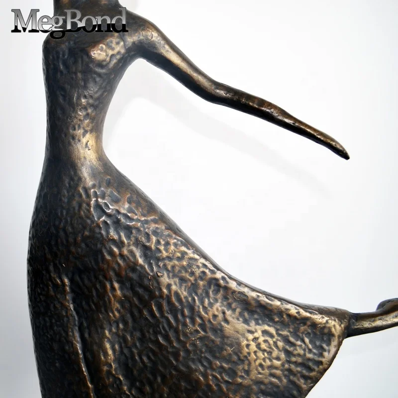 Antique bronze cast iron girl dancer desktop floor statue for living room TV desk,  Metal ballerina dancer sculpture