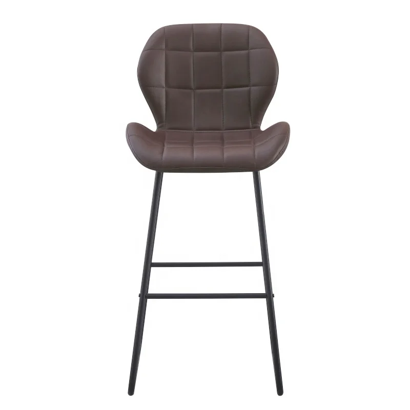 Hot New Products Modern PU Bar Stools With High Quality Metal Frame High Legs For Apartment Use