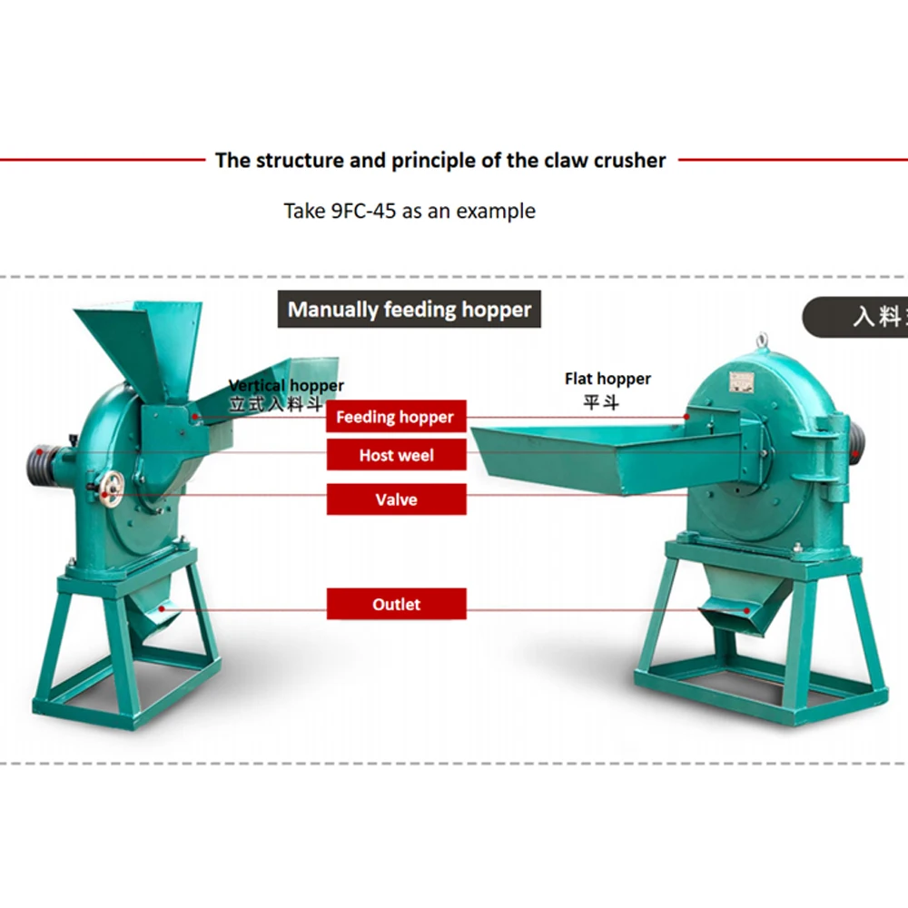 shiningall 9fc-45 maize corn grinding mill machine maize corn meal flour milling machine